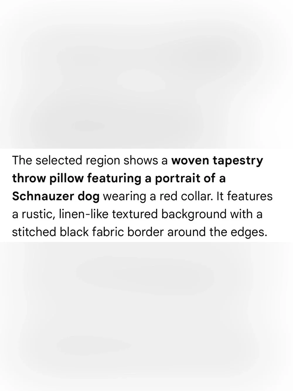 Schnauzer Needlepoint Decorative Pillow